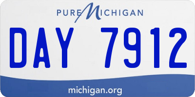 MI license plate DAY7912