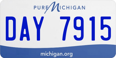 MI license plate DAY7915