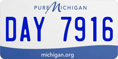 MI license plate DAY7916