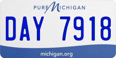 MI license plate DAY7918