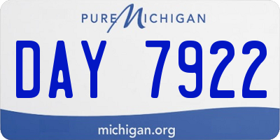 MI license plate DAY7922