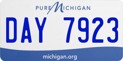 MI license plate DAY7923