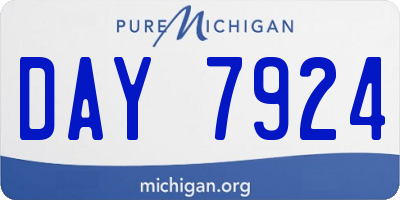 MI license plate DAY7924