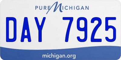 MI license plate DAY7925