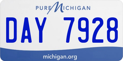 MI license plate DAY7928