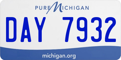 MI license plate DAY7932