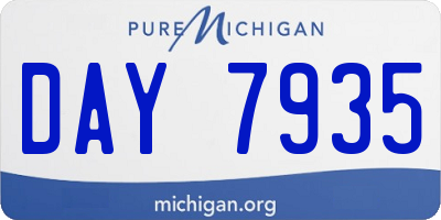 MI license plate DAY7935