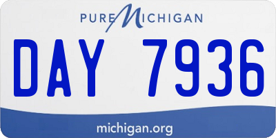 MI license plate DAY7936