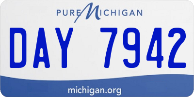 MI license plate DAY7942