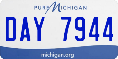MI license plate DAY7944