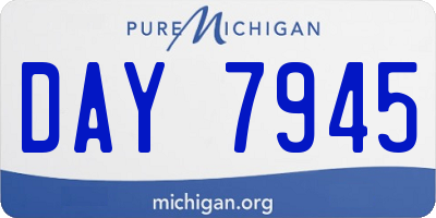MI license plate DAY7945