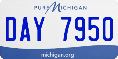 MI license plate DAY7950