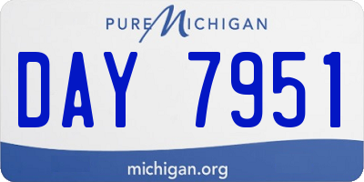 MI license plate DAY7951