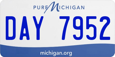 MI license plate DAY7952