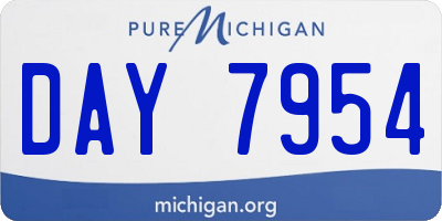 MI license plate DAY7954