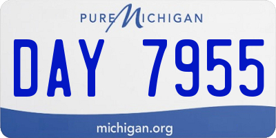 MI license plate DAY7955