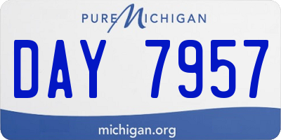 MI license plate DAY7957