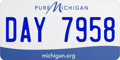 MI license plate DAY7958