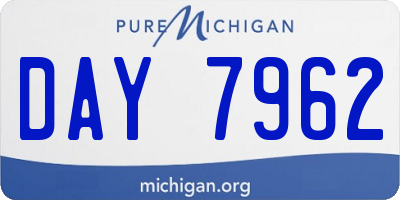 MI license plate DAY7962