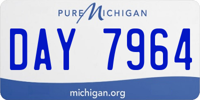 MI license plate DAY7964