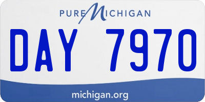 MI license plate DAY7970