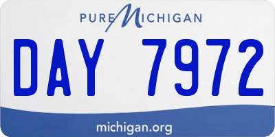 MI license plate DAY7972