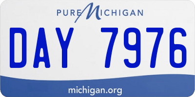 MI license plate DAY7976
