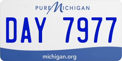 MI license plate DAY7977