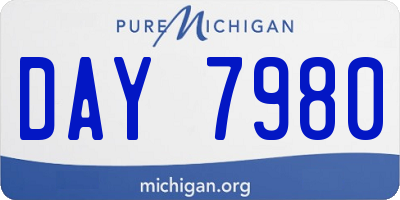 MI license plate DAY7980