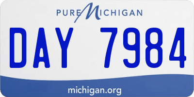 MI license plate DAY7984