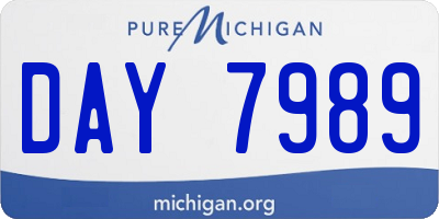 MI license plate DAY7989
