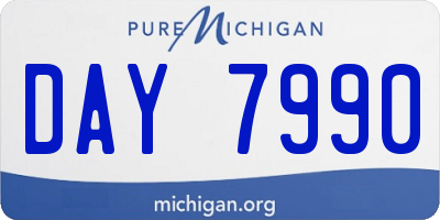 MI license plate DAY7990