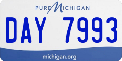 MI license plate DAY7993
