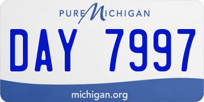 MI license plate DAY7997