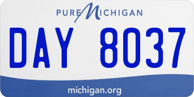 MI license plate DAY8037