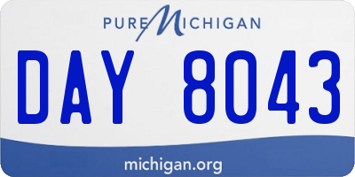 MI license plate DAY8043