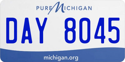 MI license plate DAY8045