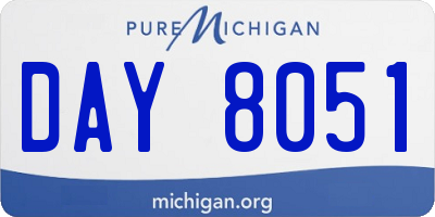 MI license plate DAY8051