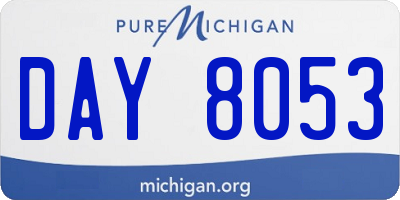 MI license plate DAY8053