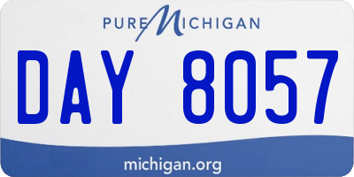 MI license plate DAY8057