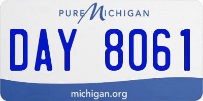 MI license plate DAY8061