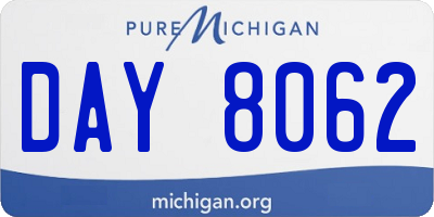 MI license plate DAY8062
