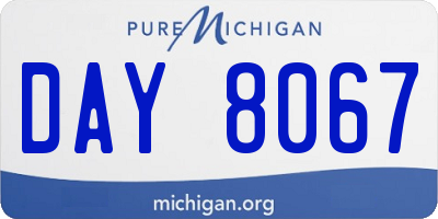 MI license plate DAY8067