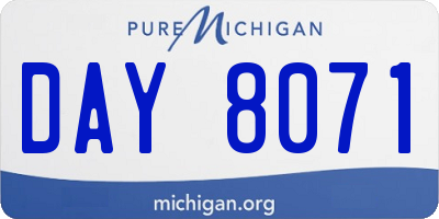 MI license plate DAY8071
