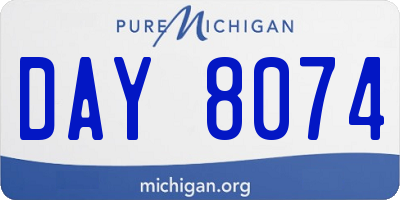 MI license plate DAY8074