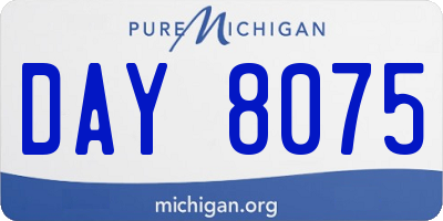 MI license plate DAY8075