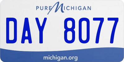 MI license plate DAY8077