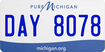 MI license plate DAY8078