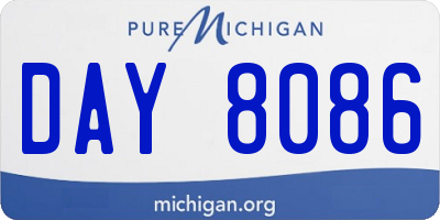 MI license plate DAY8086