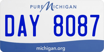 MI license plate DAY8087